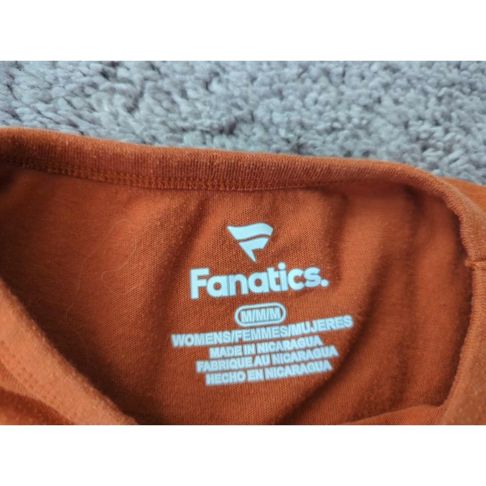 Texas Longhorns T Shirt Womens M Short Sleeve NCAA Fanatics Orange - Picture 4 of 8